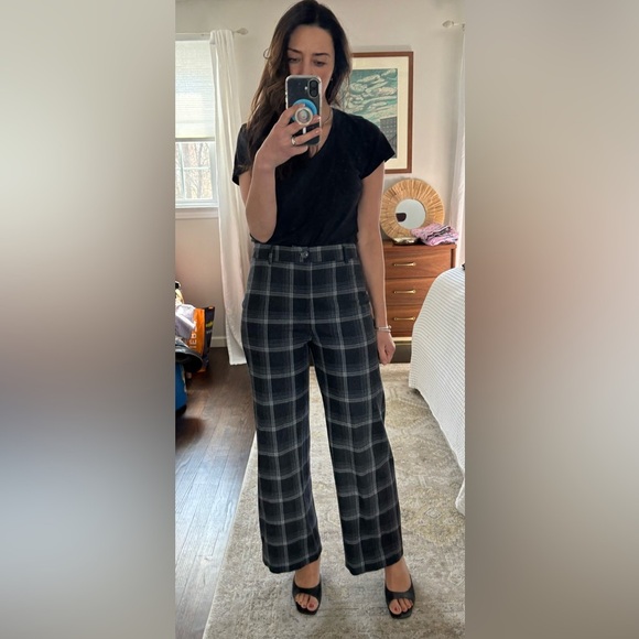 & Other Stories Paris Atelier Plaid Wool Pants - Picture 1 of 13